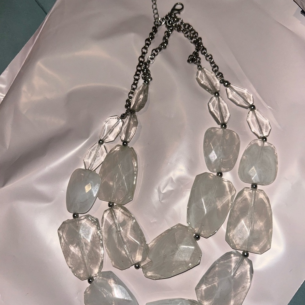 Elegant Clear Beaded Necklace